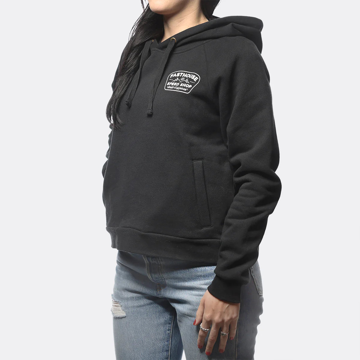 Fasthouse Wedged Hooded Pullover - Womens - Black