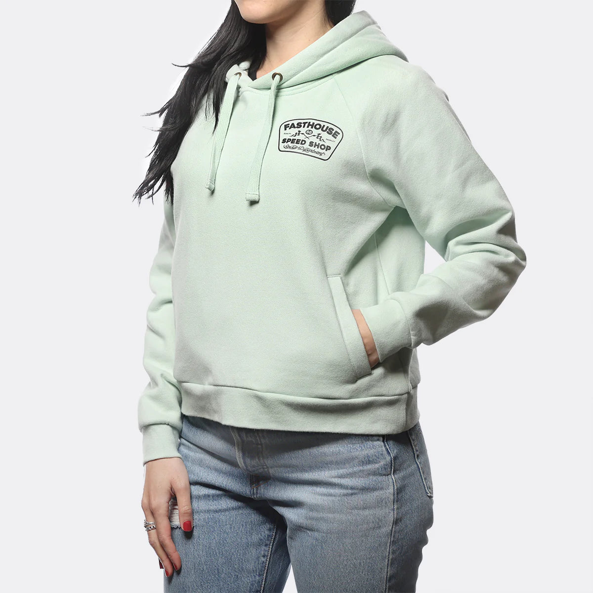Fasthouse Wedged Hooded Pullover - Womens - Mint