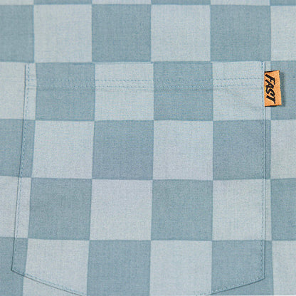 Fasthouse Winston Short Sleeve Button Up Shirt - Youth - Blue