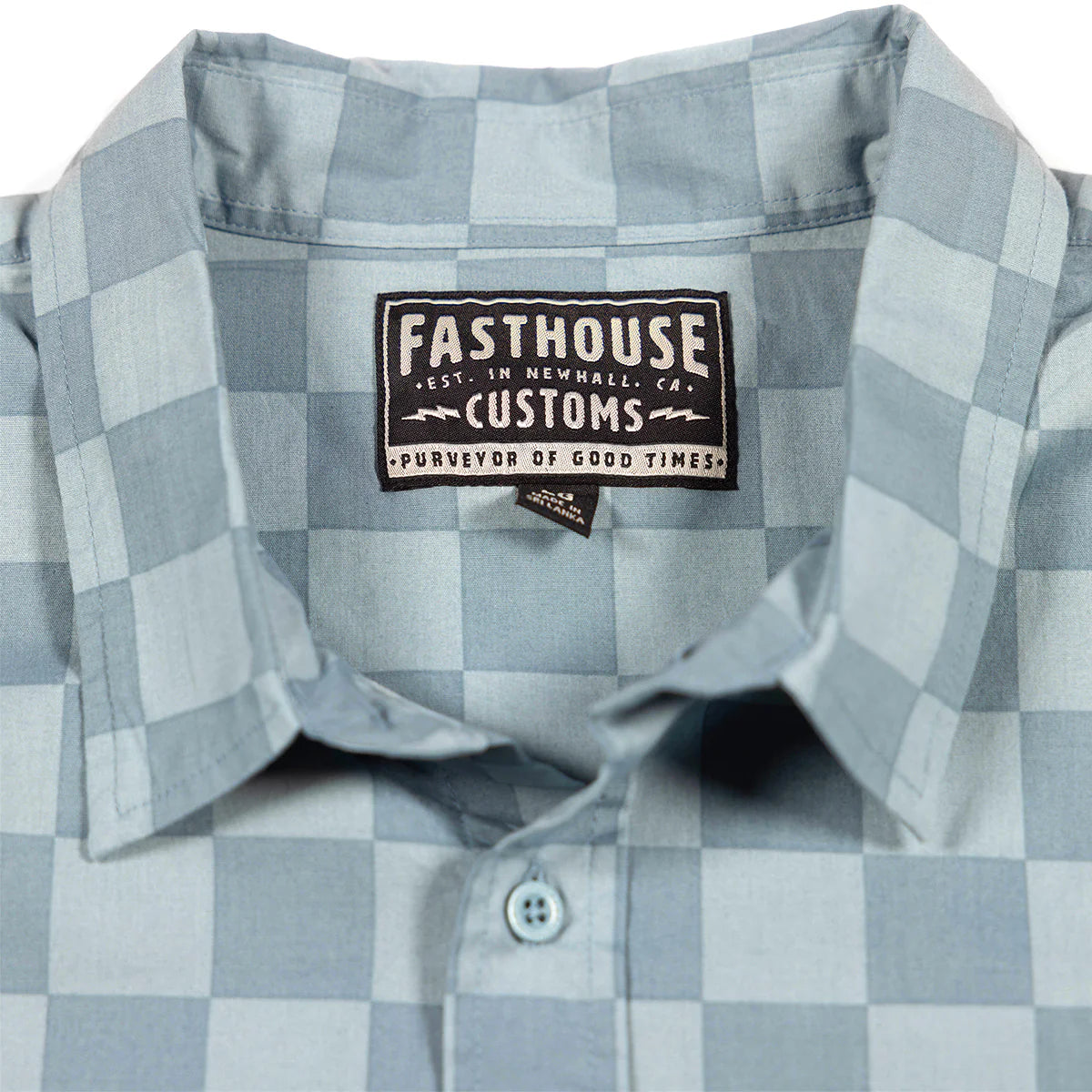 Fasthouse Winston Short Sleeve Button Up Shirt - Blue