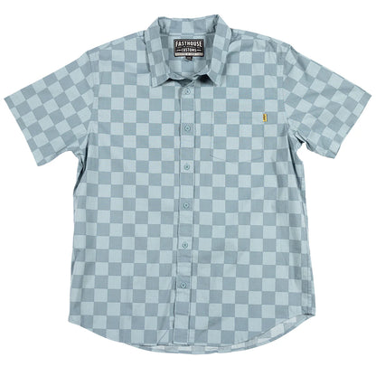 Fasthouse Winston Short Sleeve Button Up Shirt - Blue