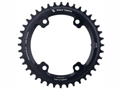 Wolf Tooth Components GRX Asymmetric 4 Bolt Road Chainring - Black