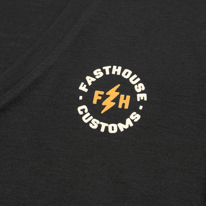 Fasthouse Easy Rider Deep V Tee - Womens - Black