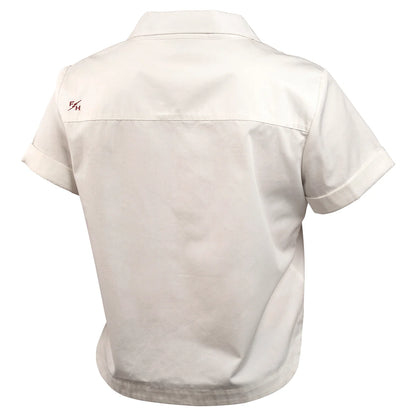 Fasthouse Garage Talk Short Sleeve Button Up - Womens - Off White
