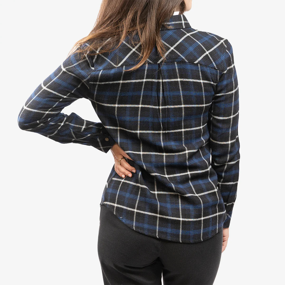 Fasthouse Honey Flannel Shirt - Womens - Dust Blue-Black