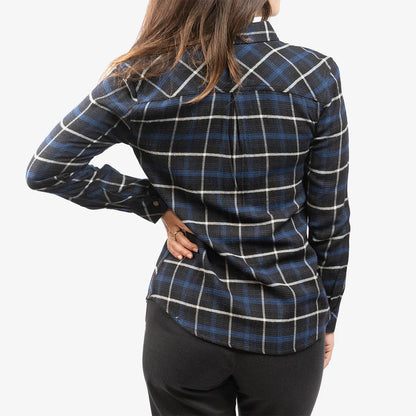 Fasthouse Honey Flannel Shirt - Womens - Dust Blue-Black