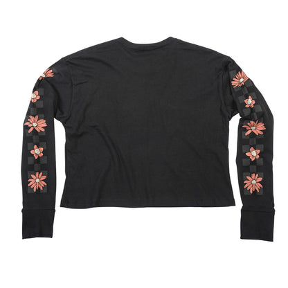 Fasthouse Serene Long Sleeve Crop Tee - Womens - Black