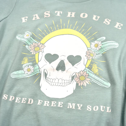 Fasthouse Spirited Tee - Womens - Dust Blue