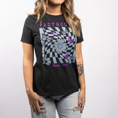 Fasthouse Whirl Tee - Womens - Black Mineral Wash