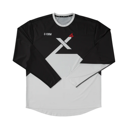 G-Form Pro-X4 Long Sleeve MTB Jersey - Black-White