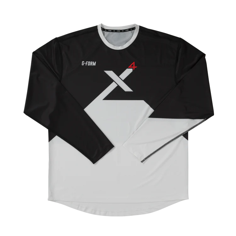 G-Form Pro-X4 Long Sleeve MTB Jersey - Youth - Black-White