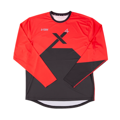 G-Form Pro-X4 Long Sleeve MTB Jersey - Red-Black