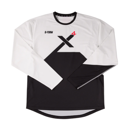 G-Form Pro-X4 Long Sleeve MTB Jersey - White-Black