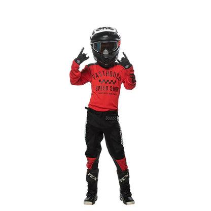 Fasthouse Carbon Jersey - Youth - Red-Black