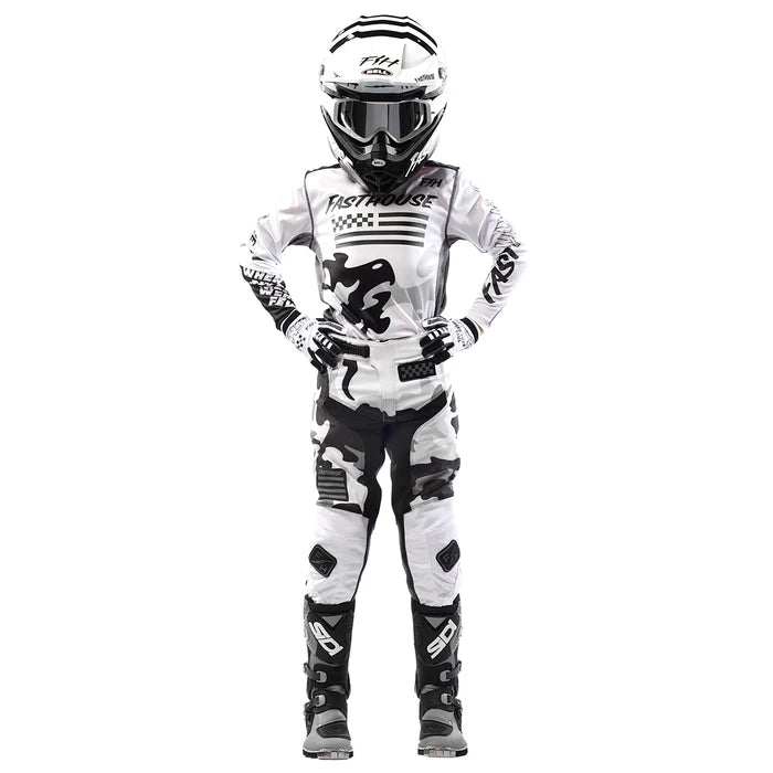 Fasthouse Grindhouse Riot Jersey - Youth - White-Black