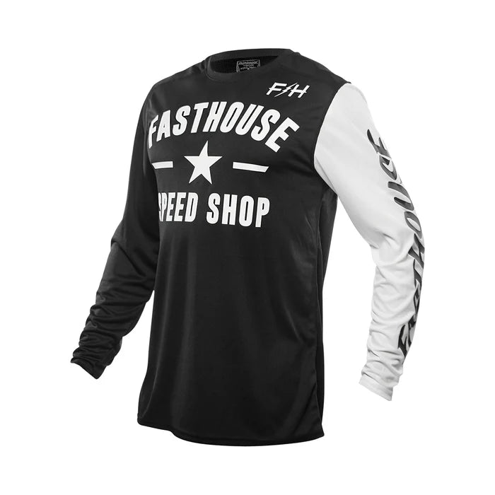 Fasthouse Carbon Jersey - Youth - Black-White
