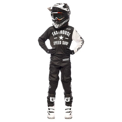 Fasthouse Carbon Jersey - Youth - Black-White