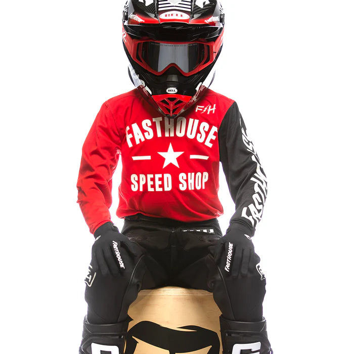 Fasthouse Carbon Jersey - Youth - Red