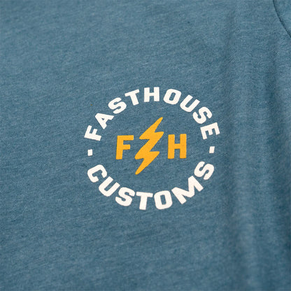 Fasthouse Easy Rider Long Sleeve Tee - Youth - Heather Teal