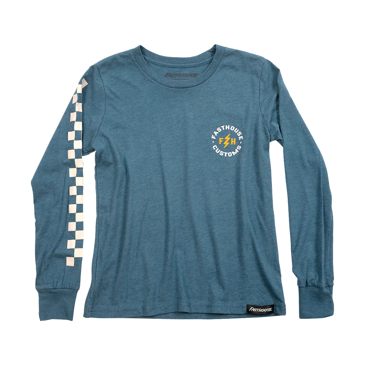 Fasthouse Easy Rider Long Sleeve Tee - Youth - Heather Teal