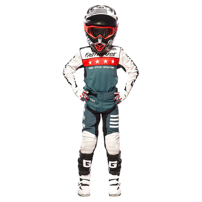 Fasthouse Elrod Astre Jersey - Youth - White-Slate