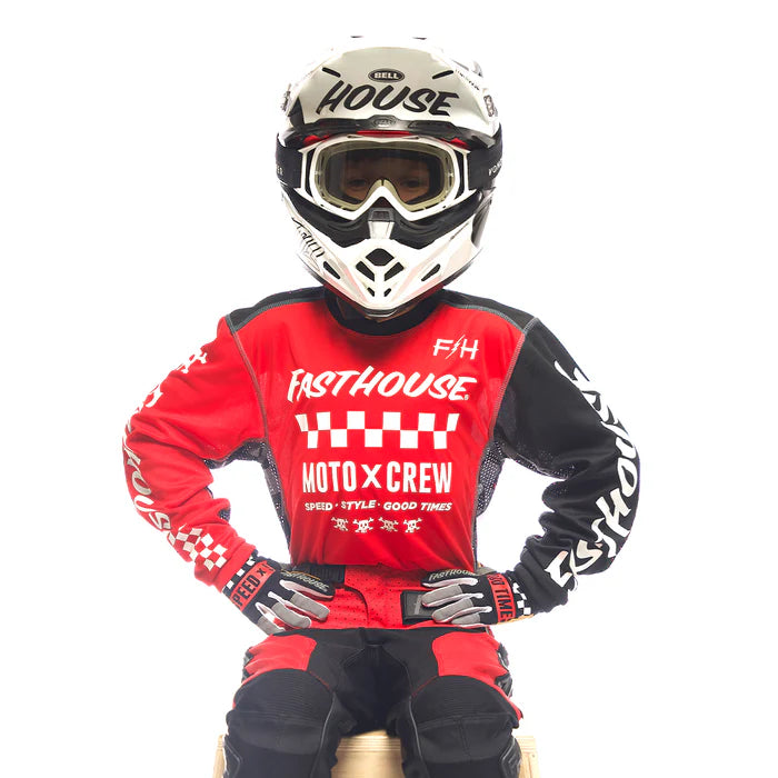 Fasthouse Grindhouse Alpha Jersey - Youth - Red-Black