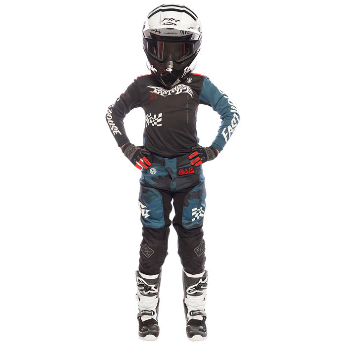 Fasthouse Grindhouse Bereman Jersey - Youth - Black-Infrared