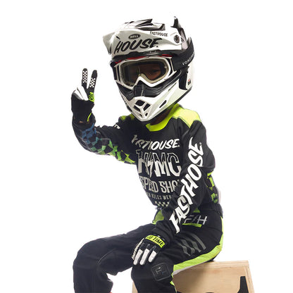 Fasthouse Grindhouse Brute Jersey - Youth - Black-High Viz