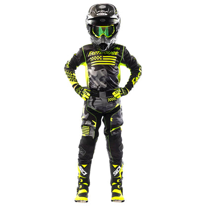 Fasthouse Grindhouse Riot Jersey - Youth - Black-High Viz