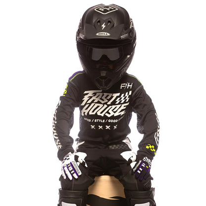 Fasthouse Grindhouse Rufio Jersey - Youth-Black-Purple