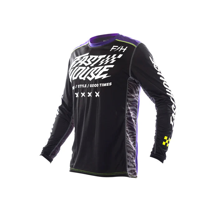 Fasthouse Grindhouse Rufio Jersey - Youth-Black-Purple