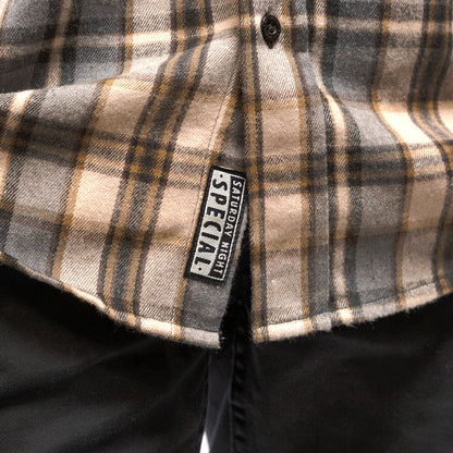 Fasthouse Saturday Night Special Flannel Shirt - Youth - Beige