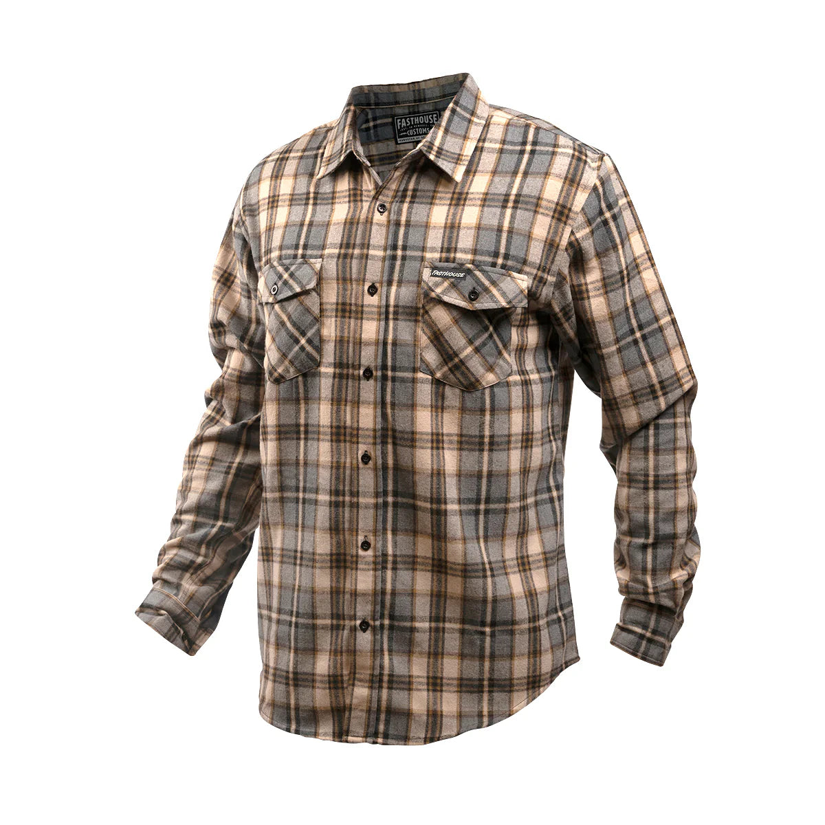 Fasthouse Saturday Night Special Flannel Shirt - Youth - Beige