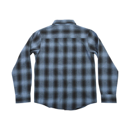 Fasthouse Saturday Night Special Flannel Shirt - Youth - Dust Blue-Black