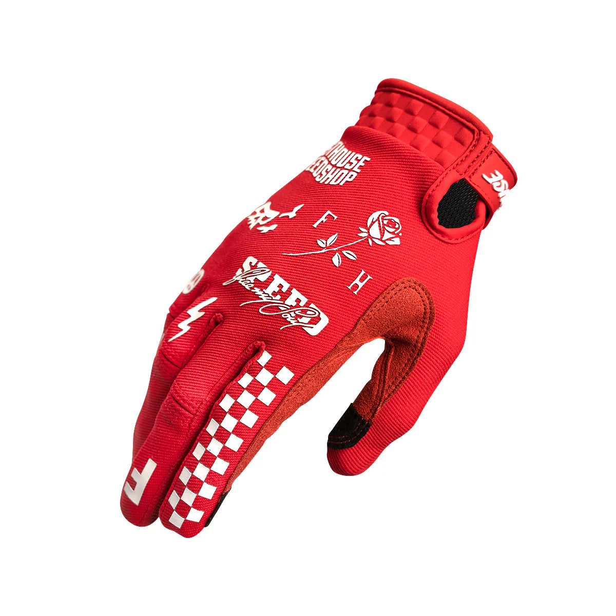 Fasthouse Burn Free Speed Style MTB Glove - Youth - Red
