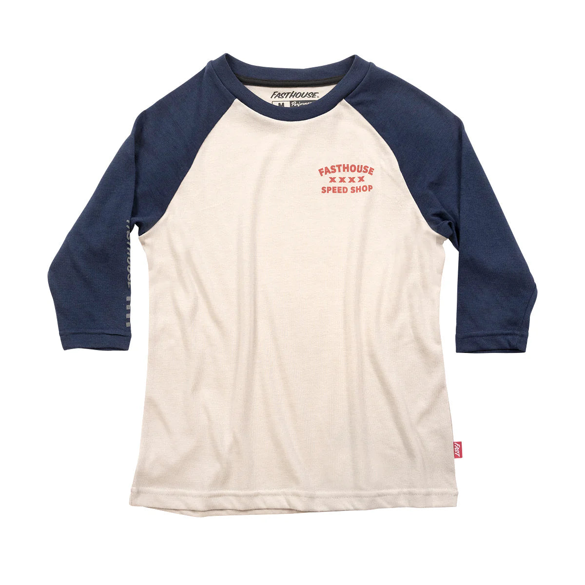 Fasthouse Swift Raglan Tech Tee - Youth - Mignight Navy-Cream