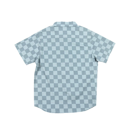 Fasthouse Winston Short Sleeve Button Up Shirt - Youth - Blue