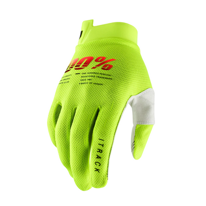 100% iTrack Glove - Youth - Fluo Yellow