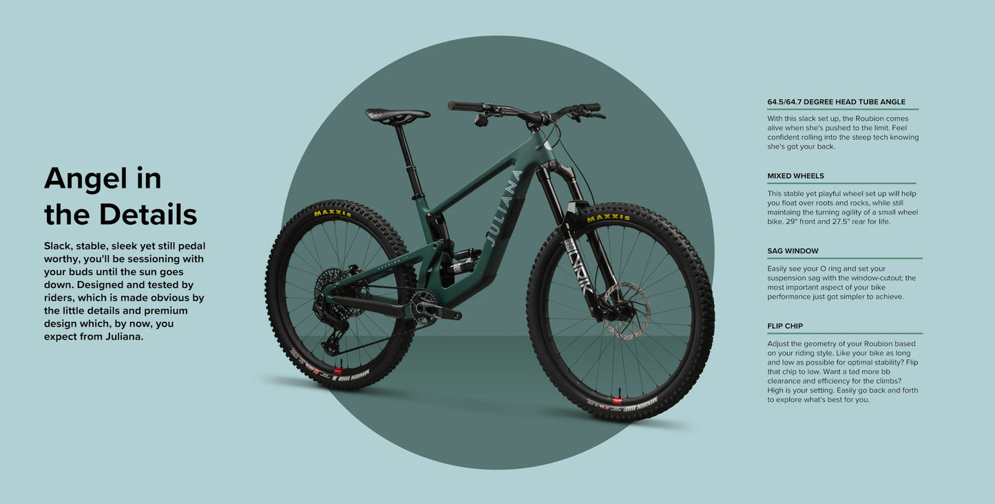 Juliana Roubion Carbon 27.5 - GX AXS - Matt Jade Green - 2024