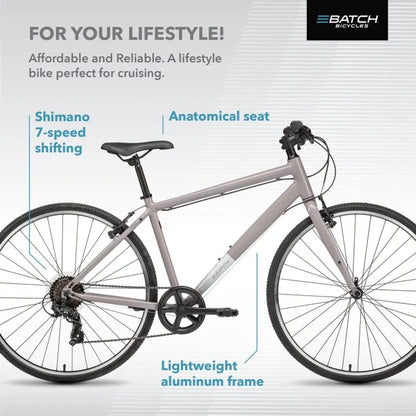 Batch Bicycles 700c Lifestyle Bike - Gloss Vapor Gray