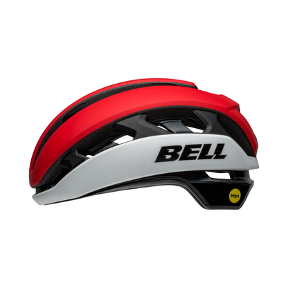 Bell XR Spherical MIPS Road Helmet - Matt Gloss Crimson-White