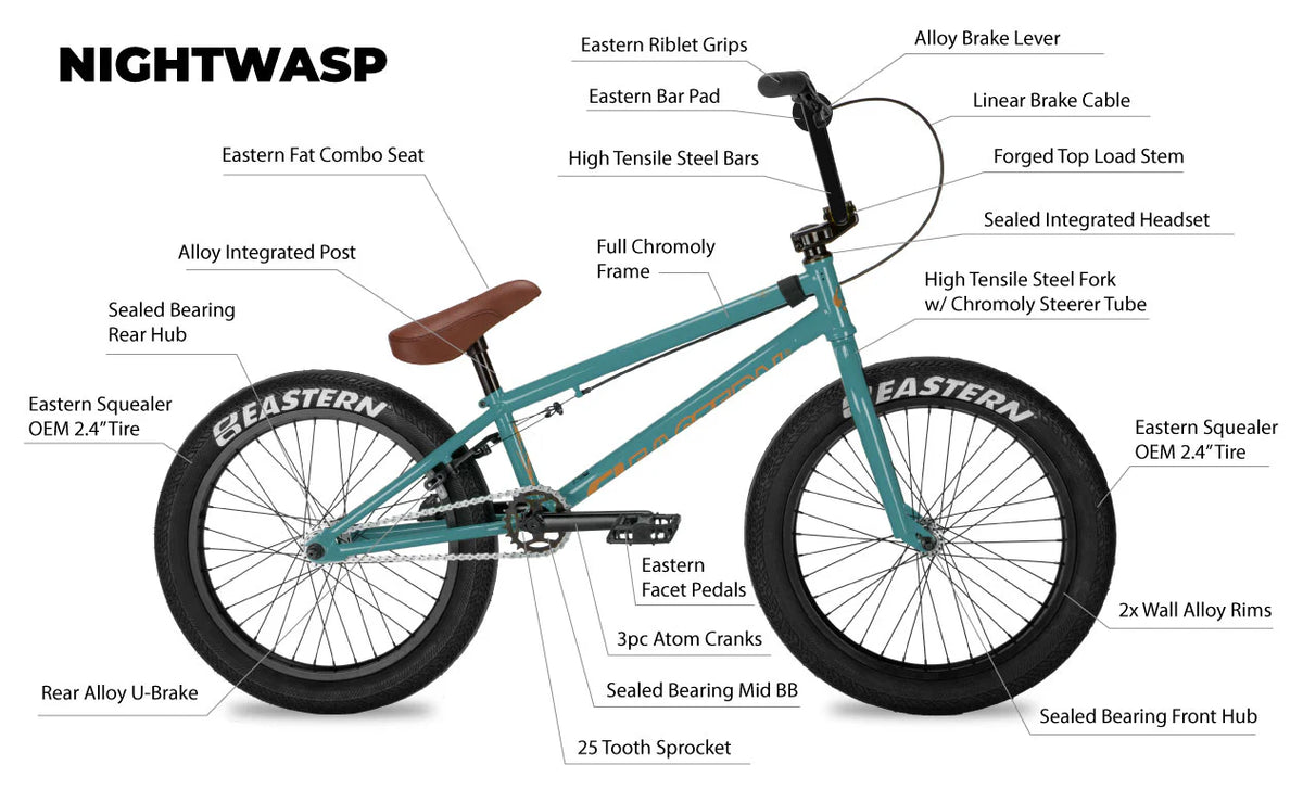Eastern Nightwasp 20" BMX - Neon Yellow
