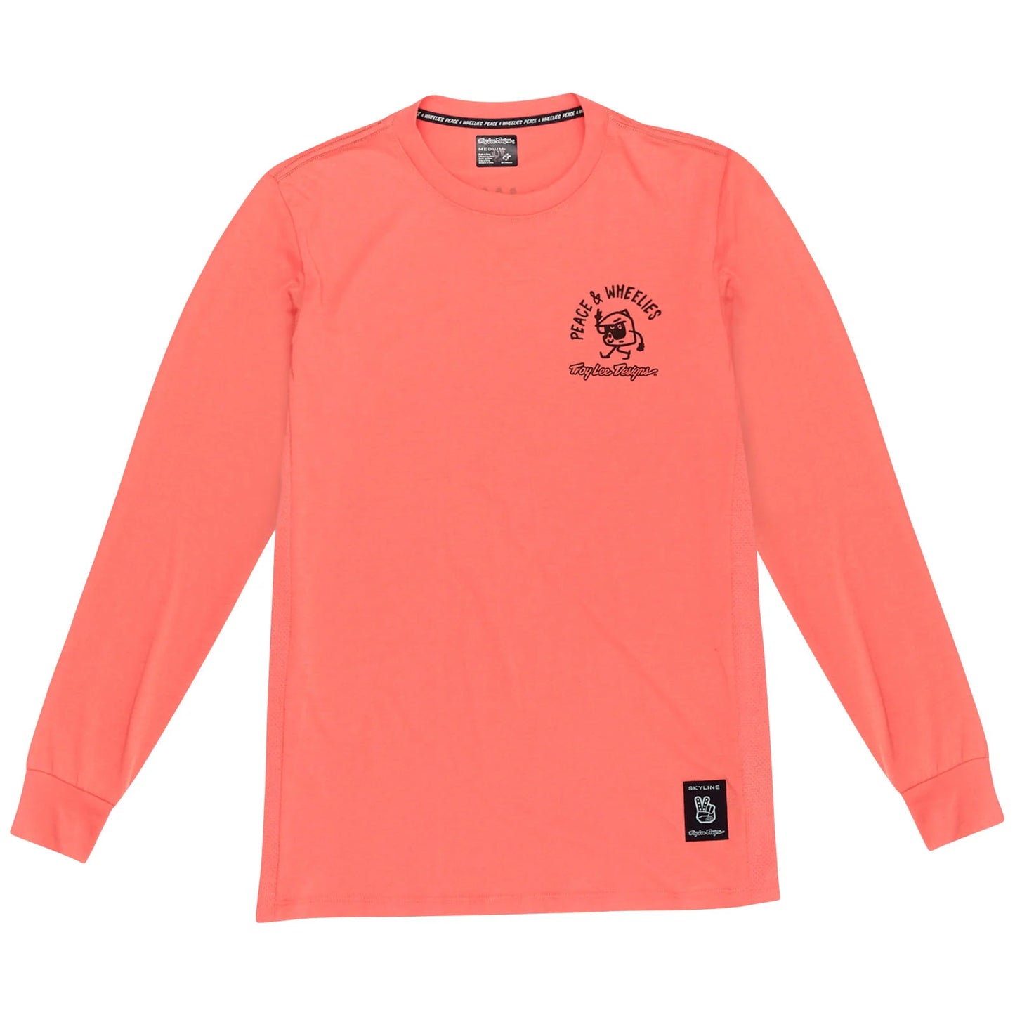 Troy Lee Designs Skyline Long Sleeve Ride Tee - P&W - Melon