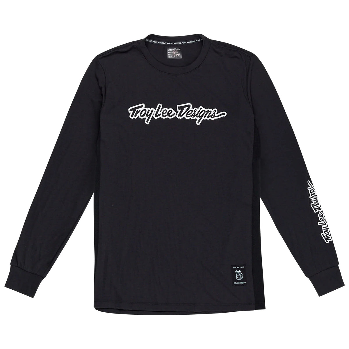 Troy Lee Designs Skyline Long Sleeve Ride Tee - Signature - Black