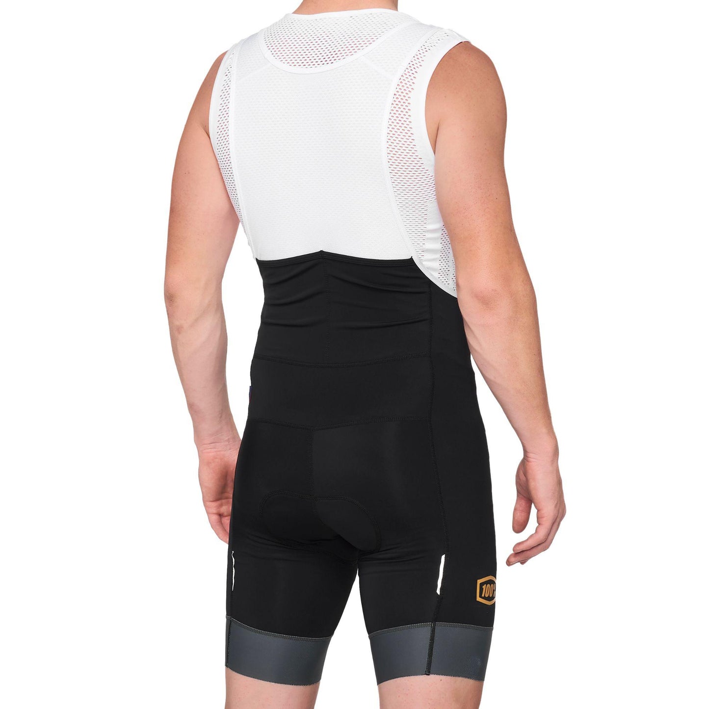 100% Exceeda Bib Shorts - Black-Charcoal