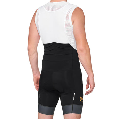 100% Exceeda Bib Shorts - Black-Charcoal