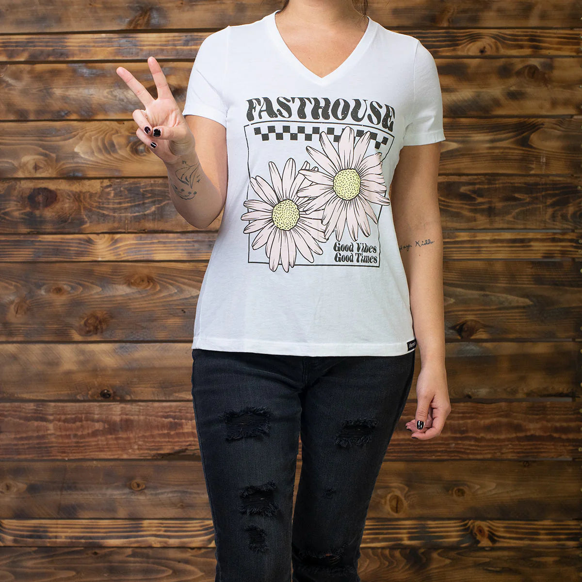 Fasthouse Daydreamer Tee - Womens - Vintage White