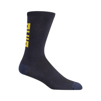 Giro Seasonal Merino Wool Sock - Dark Shark-Spectra Yellow
