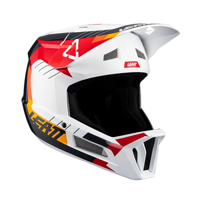Leatt MTB Gravity 2.0 Full Face Helmet - White-Red - 2024