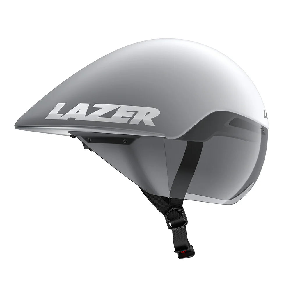 Lazer Volante Kineticore Tri/TT Helmet - White Silver